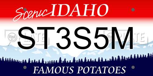 ST3S5M Idaho License Plate