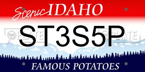 ST3S5P Idaho License Plate