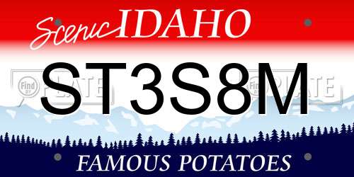 ST3S8M Idaho License Plate
