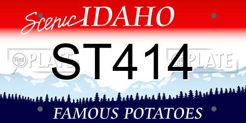 ST414 Idaho License Plate