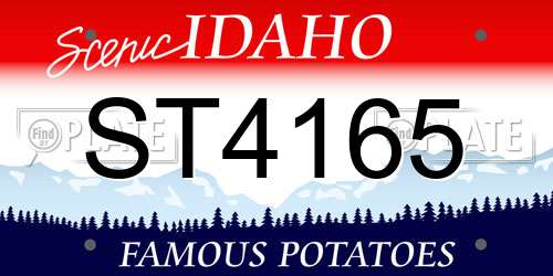ST4165 Idaho License Plate