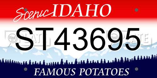 ST43695 Idaho License Plate