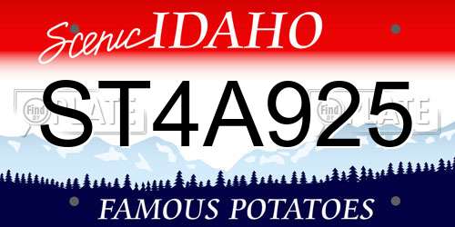 ST4A925 Idaho License Plate