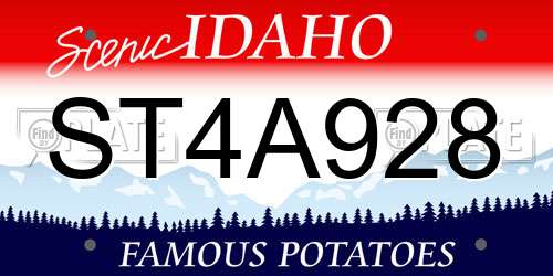 ST4A928 Idaho License Plate