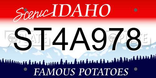 ST4A978 Idaho License Plate