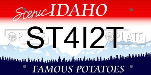ST4I2T Idaho License Plate