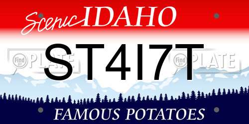 ST4I7T Idaho License Plate