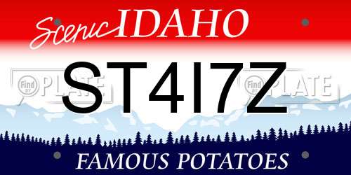 ST4I7Z Idaho License Plate