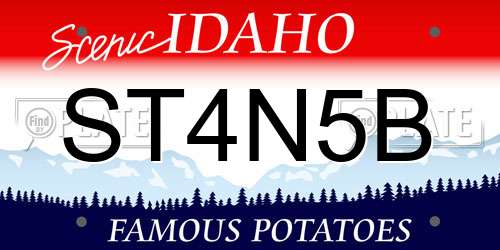 ST4N5B Idaho License Plate