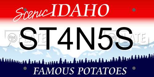 ST4N5S Idaho License Plate