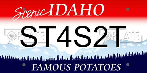 ST4S2T Idaho License Plate