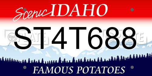 ST4T688 Idaho License Plate