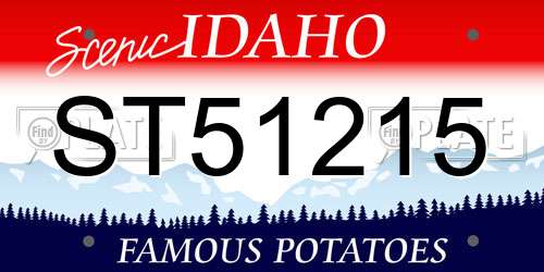 ST51215 Idaho License Plate