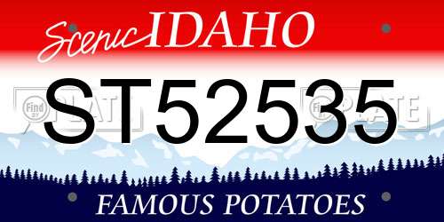 ST52535 Idaho License Plate