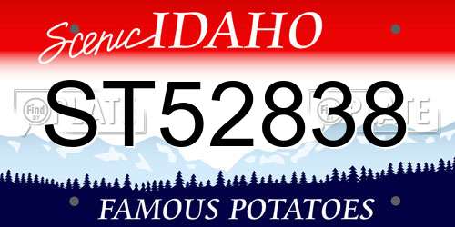 ST52838 Idaho License Plate