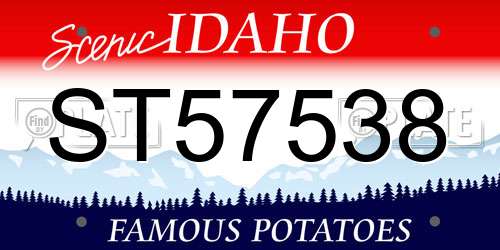 ST57538 Idaho License Plate