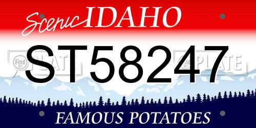 ST58247 Idaho License Plate