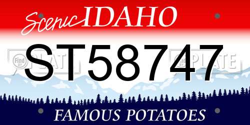 ST58747 Idaho License Plate