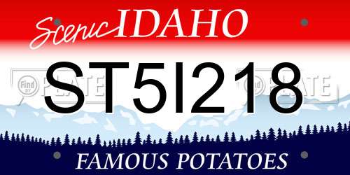 ST5I218 Idaho License Plate