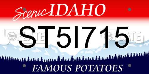 ST5I715 Idaho License Plate