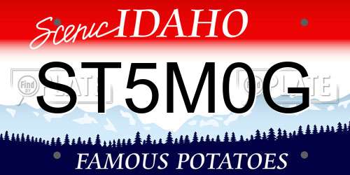 ST5M0G Idaho License Plate