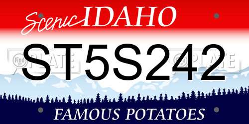 ST5S242 Idaho License Plate