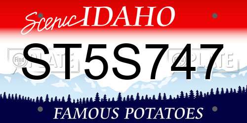 ST5S747 Idaho License Plate
