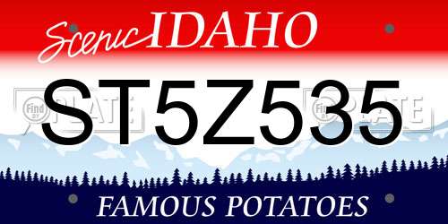 ST5Z535 Idaho License Plate