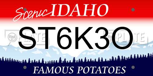 ST6K3O Idaho License Plate