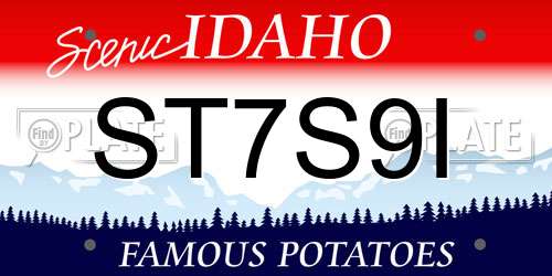 ST7S9I Idaho License Plate