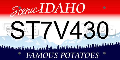 ST7V430 Idaho License Plate