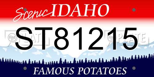 ST81215 Idaho License Plate