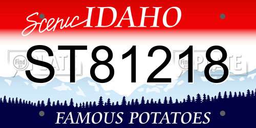ST81218 Idaho License Plate