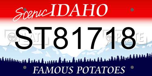 ST81718 Idaho License Plate