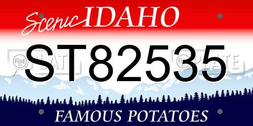ST82535 Idaho License Plate