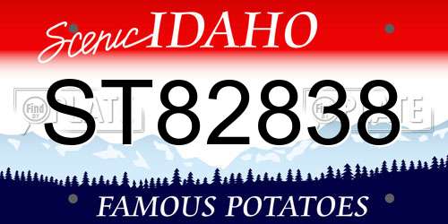 ST82838 Idaho License Plate