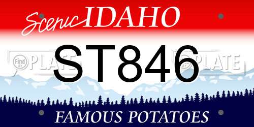 ST846 Idaho License Plate