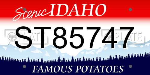 ST85747 Idaho License Plate