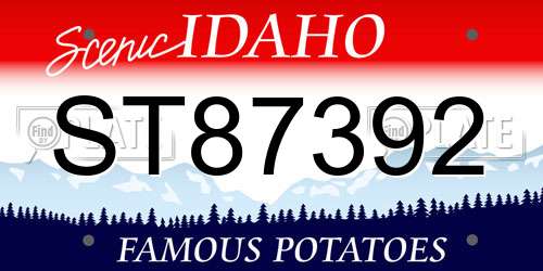 ST87392 Idaho License Plate