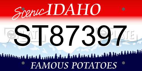 ST87397 Idaho License Plate