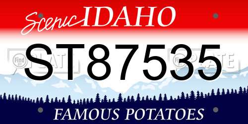 ST87535 Idaho License Plate