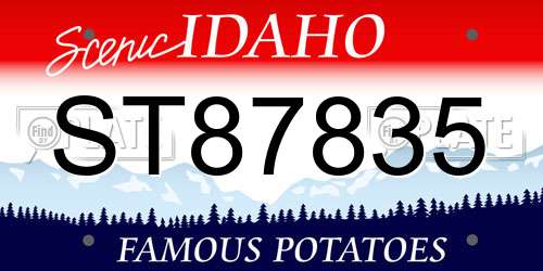 ST87835 Idaho License Plate