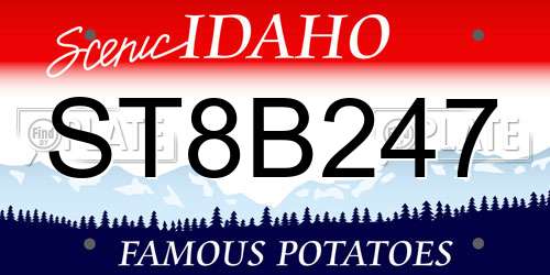 ST8B247 Idaho License Plate