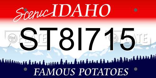 ST8I715 Idaho License Plate