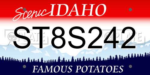 ST8S242 Idaho License Plate