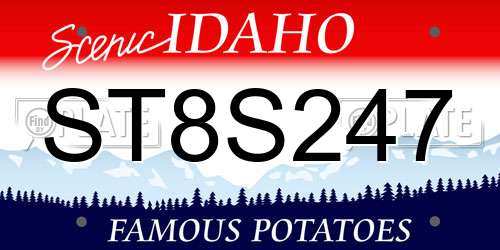 ST8S247 Idaho License Plate