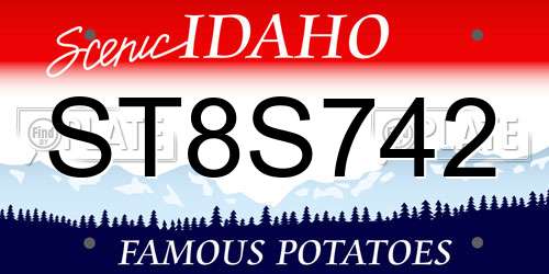 ST8S742 Idaho License Plate