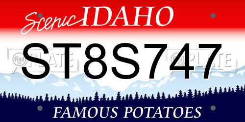 ST8S747 Idaho License Plate