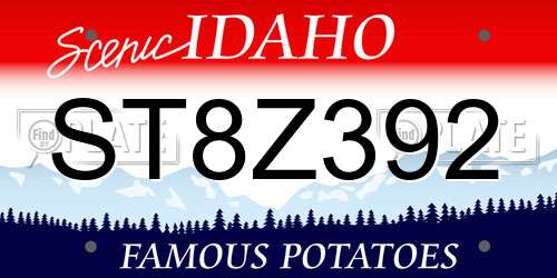ST8Z392 Idaho License Plate