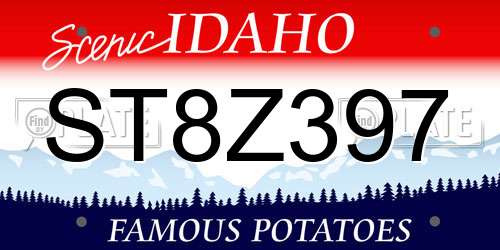 ST8Z397 Idaho License Plate